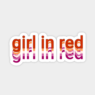 girl in red v2 Sticker